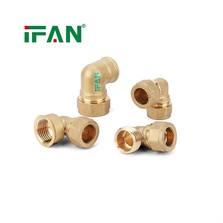 IFAN Durable Brass Compression Fittings PE Pipe Joint Connector factory
